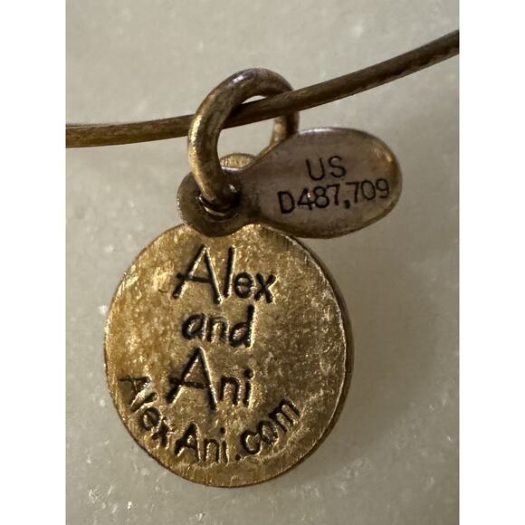 Alex and Ani AQUA Bangle Bracelet Carousel Crystal Turquoise Beaded RETIRED - Picture 6 of 11